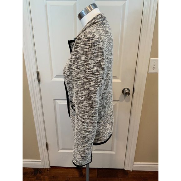 Cartonnier Anthropologie White & Blue Tweed Blazer, Size 8 - Picture 5 of 9